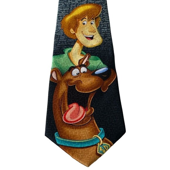 Scooby-Doo Men's Necktie Tie Silk Satin Shaggy Scooby Cartoon Network 58" - Picture 1 of 8